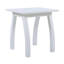 Table de bout rectangulaire en bois d'acacia SELMA en polyuréthane blanc