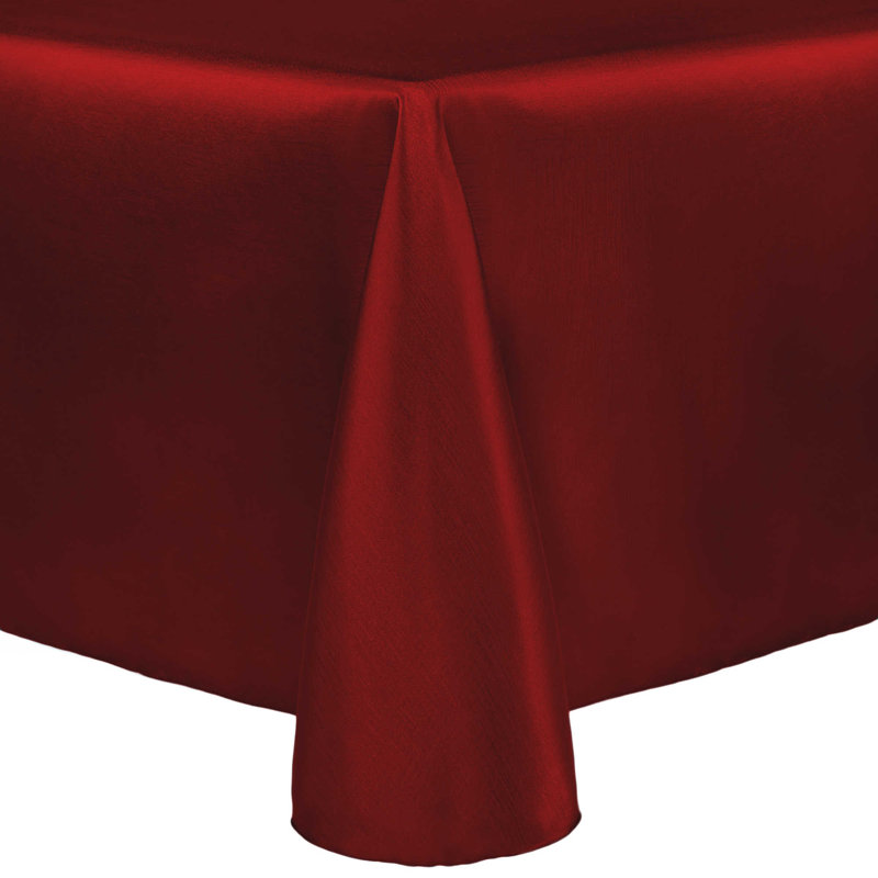 Solid Color Tablecloth, 120" x 72", 3, Holiday Red