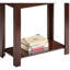 Table de bout de 24 po de hauteur en cerisier foncé, conception traditionnelle, prise de poids de 250 lb, combinaison de bois composite, table en bois, décoration de finition cerisier, avec, ensemble