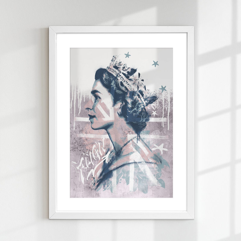Reign Over Me - Print on Canvas, 50.8cm H x 40.64cm W x 5cm D, Matte Black/White Framed