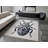 Blue Insect Patterned Washable Carpet-2068246725