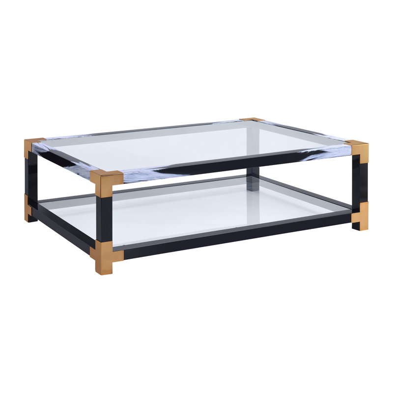Table basse, verre transparent