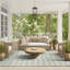Tapis intérieur / extérieur vert Abani OCE100B Gridscape-1238322708