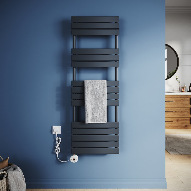 50*6.2cm, Smart WiFi-Enabled Heated Towel Rail with Multi-Mode Heating Solution, Anthracite