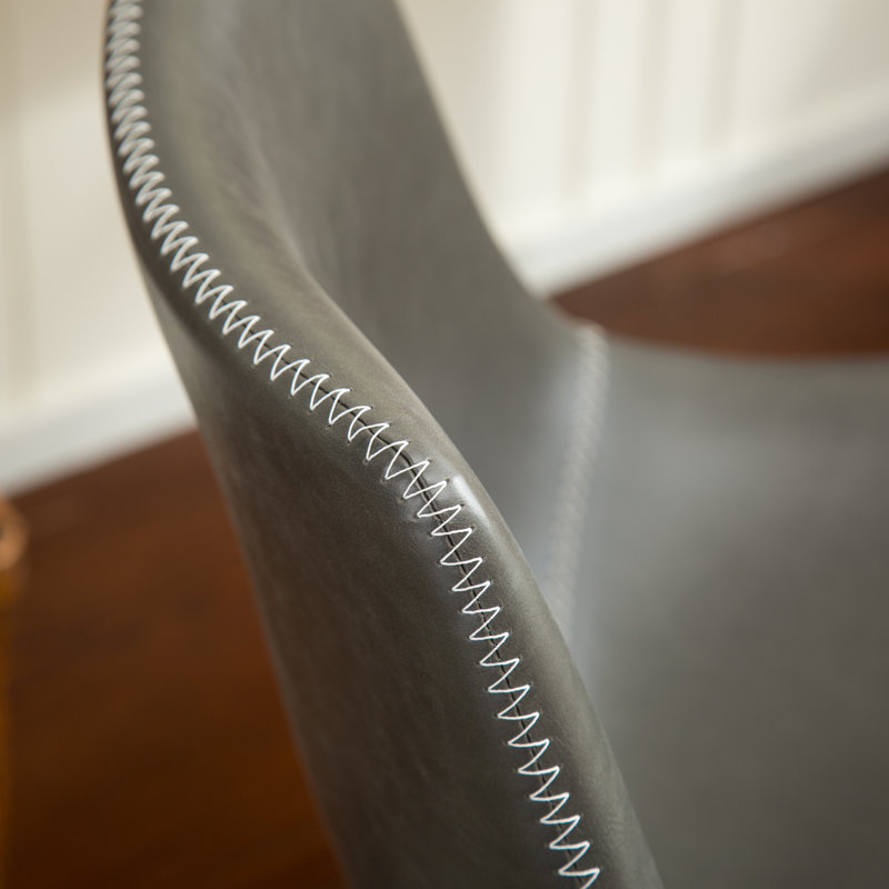 Telsha Upholstered Counter Stool, Antique Gray, Bar Stool (29" Seat Height)