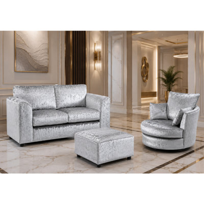 3 Piece Velvet Standard Living Room Set