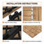 30cm L x 30cm W Solid Wood Tile in Brown-388797931