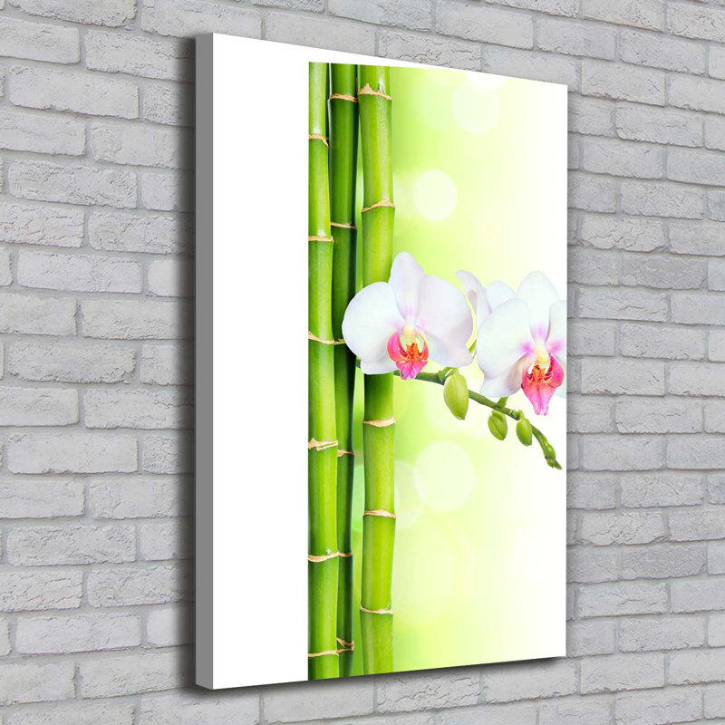 Orchid And Bamboo - Wrapped Canvas Print