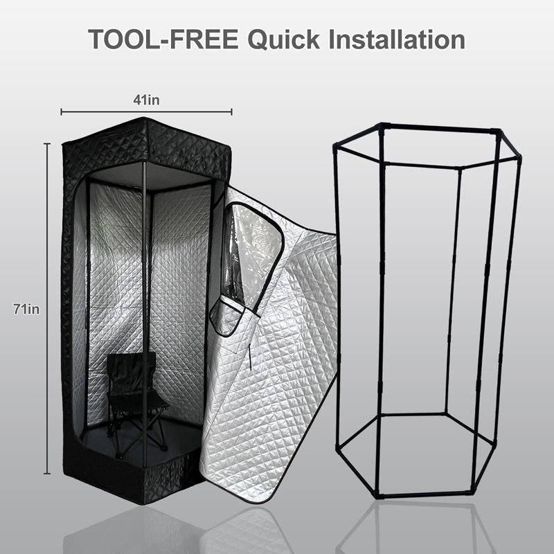 Portable Sauna Box – Steam Generator With Remote Control, Detachable Transparent Window For Home Spa Muscle Relief/detox