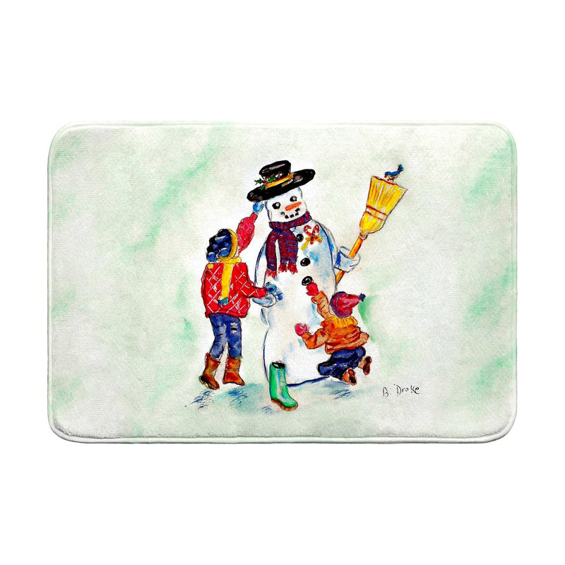 Tapis de bain bonhomme de neige, Simple - L 24 po x l 36 po