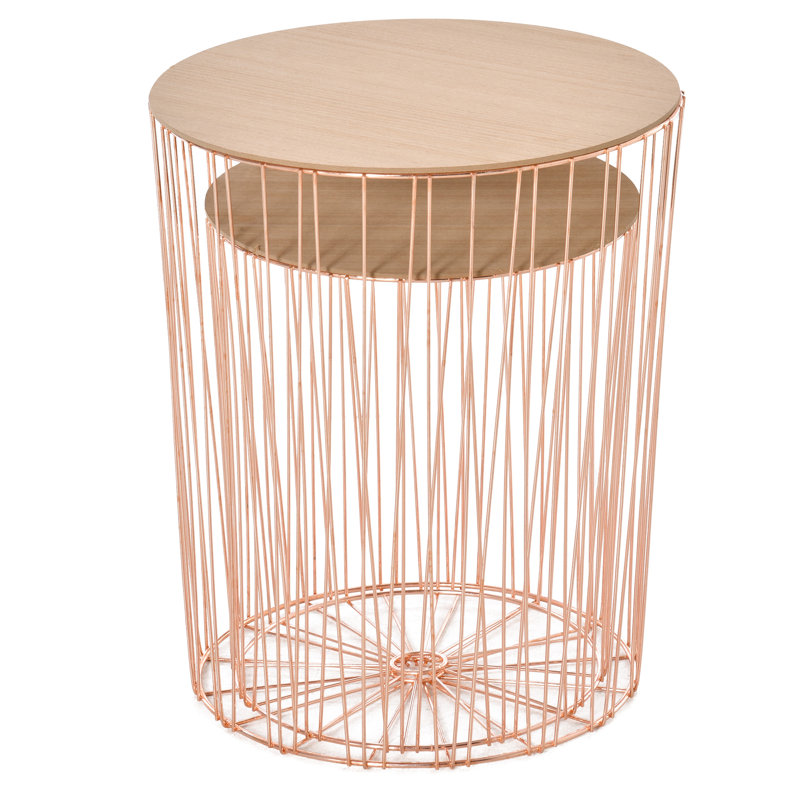 Landose Tray Top Frame Nesting Tables, Rose Gold