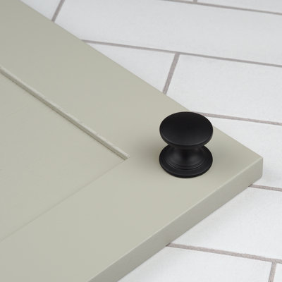 Matt Black Cup Handles & Matching Knobs