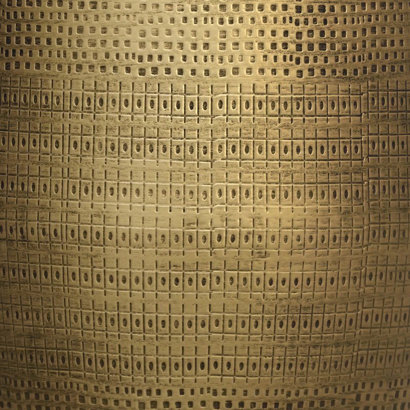 Table d'appoint ronde en métal avec motif gravé 15 po Odom