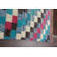 Tapis marocain à carreaux en laine noué à la main 10 x 15