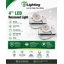 Spots encastrés à DEL ultraminces E2 Lighting 10 cm (4 po) avec batterie de secours de 10 W, 9 W, 5 CCT, 2e génération, dernière version avec câble métallique, lot de 2