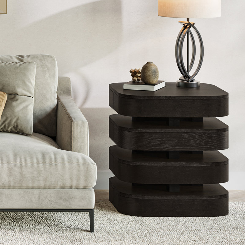 Bowmin End Table, Espresso Wood