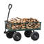 Les chariots de chariot de jardin facilitent le transport du bois de chauffage (vert)
