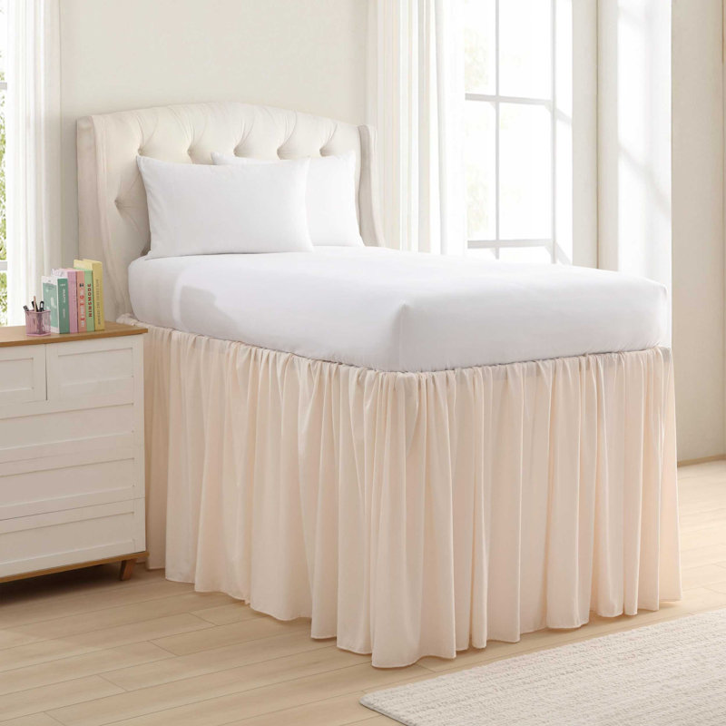 Jupe de lit simple délavée Laura Ashley, Rose