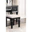 Meuble-lavabo noir majestueux pour la chambre à coucher, avec tabouret, 3 tiroirs et 3 miroirs -1711202714