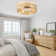 Heleena 19" Caged Enclosed Low Profile Crystal Ceiling Fan with Lights and Remote Control