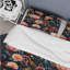 Ensemble de housse de couette à motif floral rose et bleu II-833967022