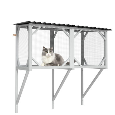 Wooden Cat Window Platform - Allows Cats To Safely Observe Outdoors Perch Enables Enjoy Sun