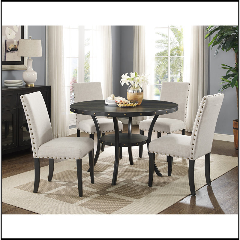 Dining Collection Espresso Wood Railhead Dining Table