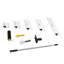 + 34 - 81.6 in Extension Handle Pole, Stainless Steel Knife Professional Skim Coat Tools, for