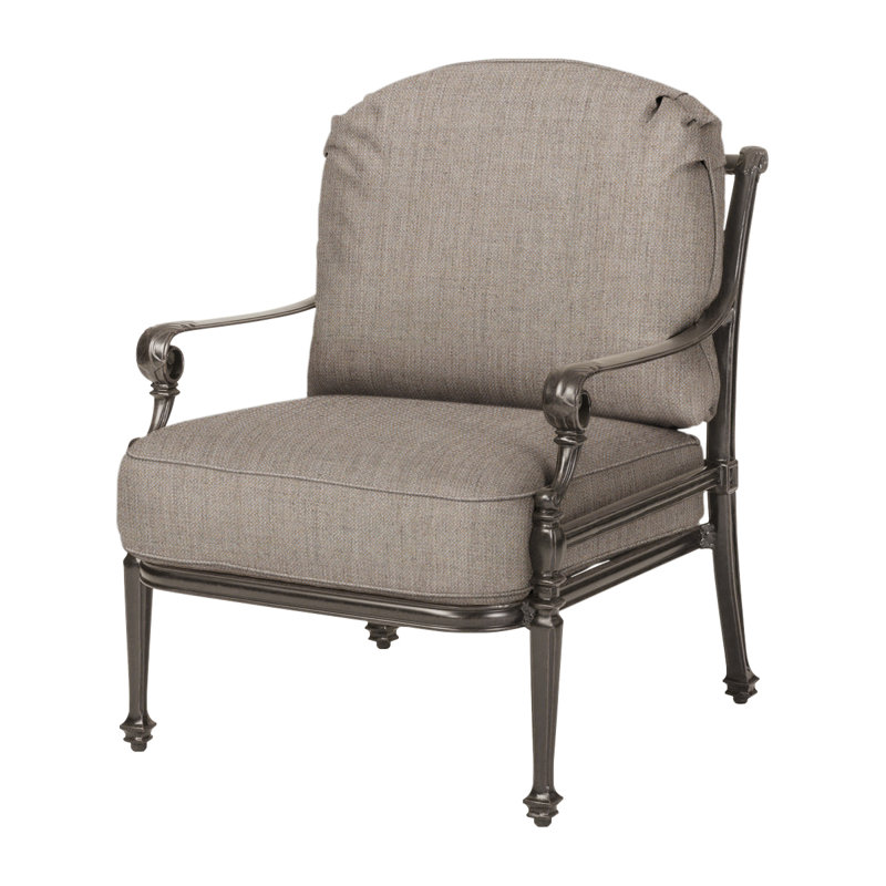 Grand Terrace Cushion Lounge Chair, Cast Ash Sunbrella® Plainweave, Desert Bronze