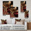 «Vintage Glam Rose VI», art mural floral en acrylique-1412929653