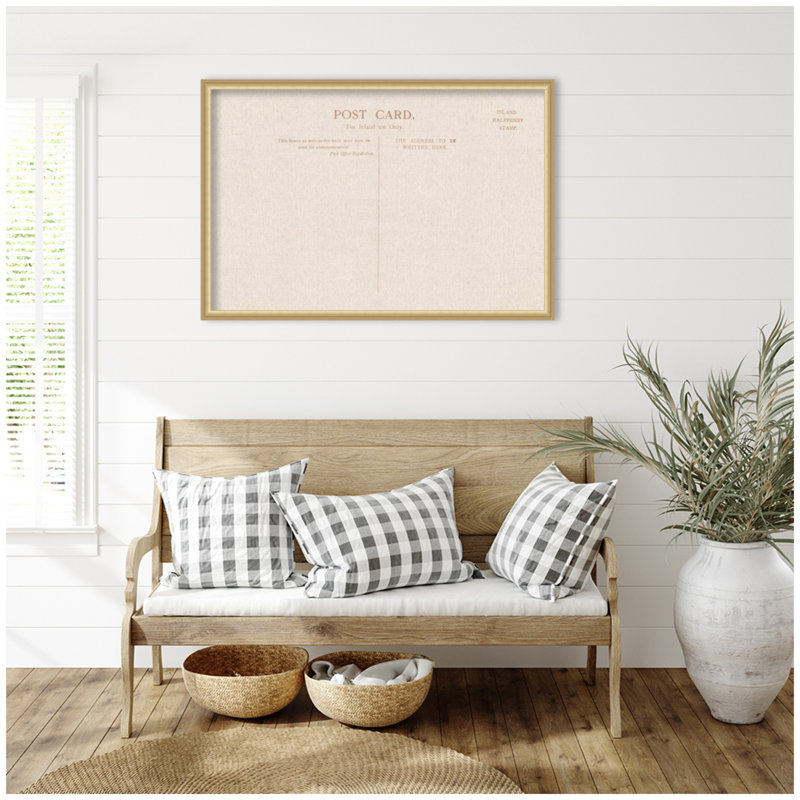 Tableau d'affichage en lin encadré en tissu, Doré, H 26 po x L 38 po x P 1,25 po