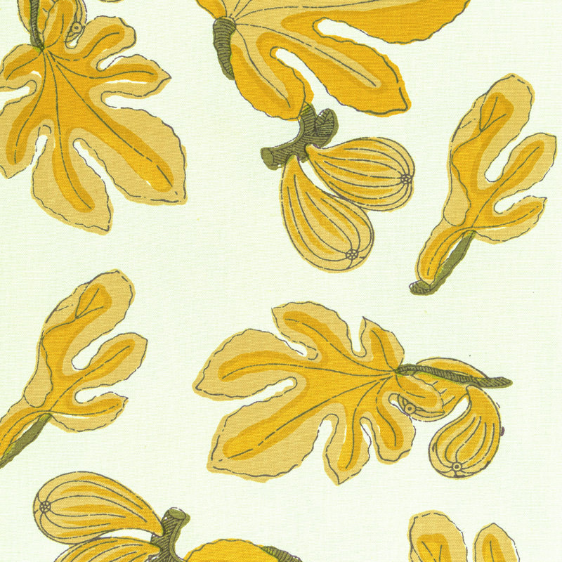 Fig Floral Tea Towel, Citrine