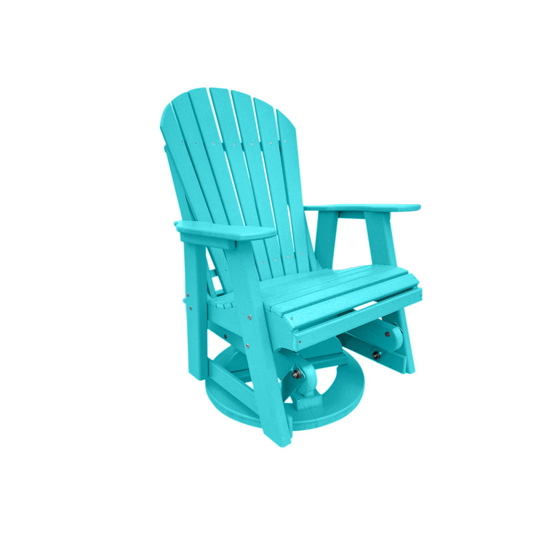 Chaise de patio pivotante Agamenn, Bleu sarcelle