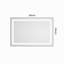 Miroir de salle de bain 36 po x 24 po à DEL avec façade et rétroéclairage, miroir de meuble-lavabo mural avec cadre en aluminium, antibuée, mémoire, 3 couleurs, gradation continue-72854020