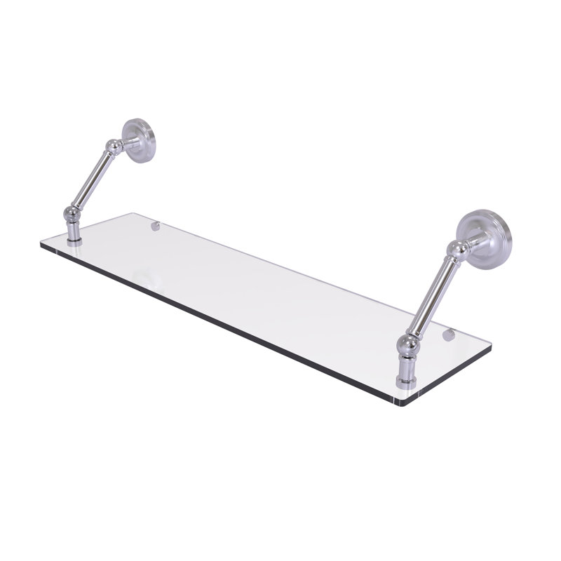 Étagère murale flottante Alcott, Chrome satiné, H 8 po x l 30 po x P 8 po