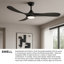 Ventilateur intelligent à DEL intégré Swell 56 po avec télécommande Hiro-94487002