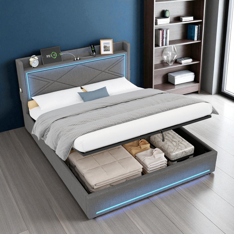 Upholstered Ottoman Storage Bed