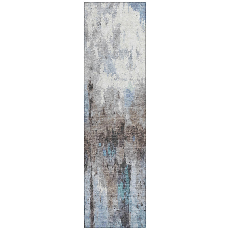 Machine Washable Indoor/Outdoor Pablo ACN2284 Abstract Rug, Runner 2'3" x 7'6"
