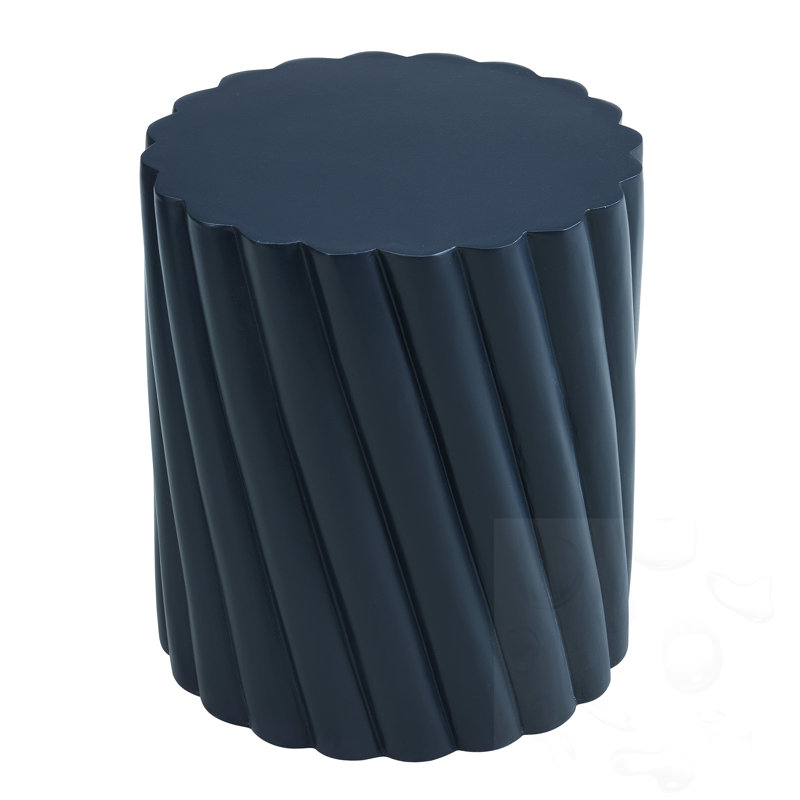 Outdoor Side Table With Fluted Design