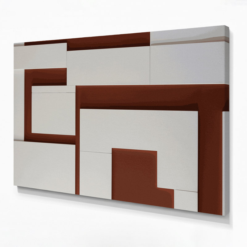 Minimalisme 23, art mural sur toile brune, H 16 po x l 20 po