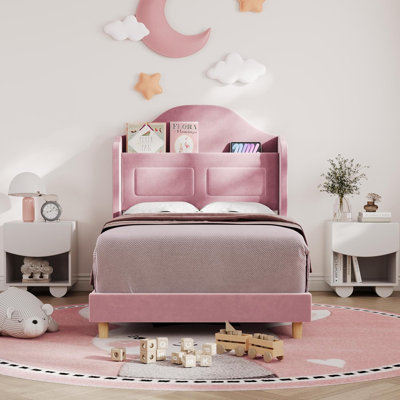 Upholstered Twin Bed Frame With Led Lights