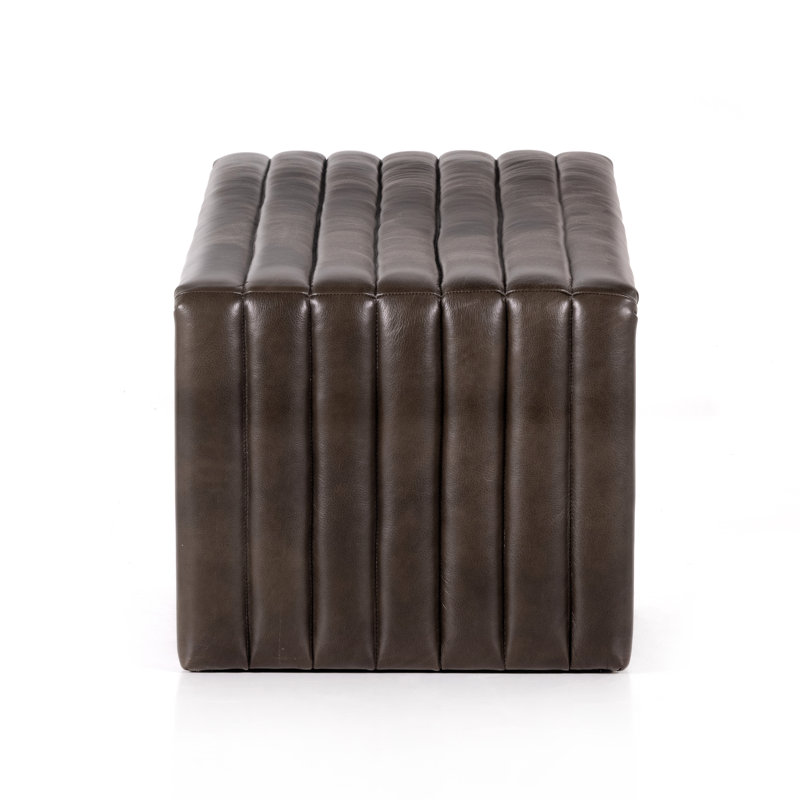 Augustine Upholstered Bench, Deacon Wolf Genuine Leather