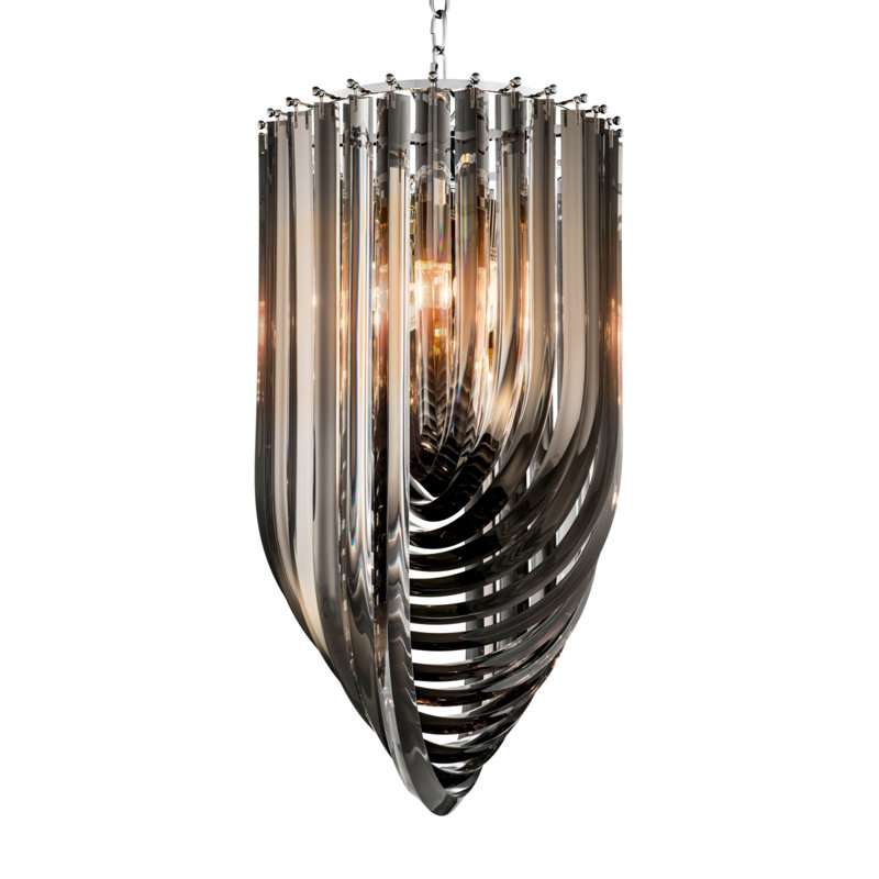 Murano 4 - Light Chandelier, Smoke, Nickel