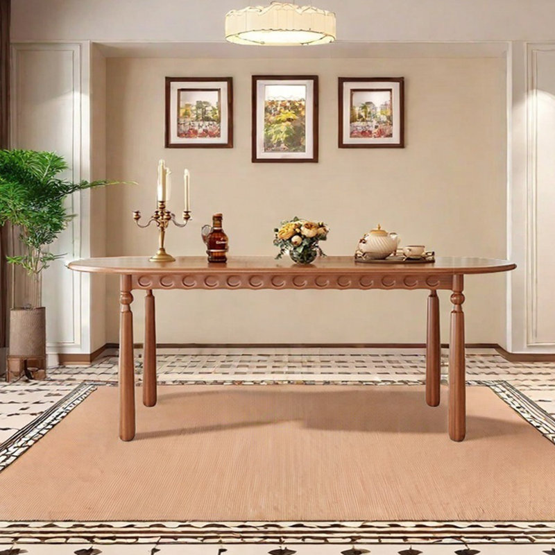 Flower shaped creative dining table, 29.53"H x 78.74"L x 31.5"W