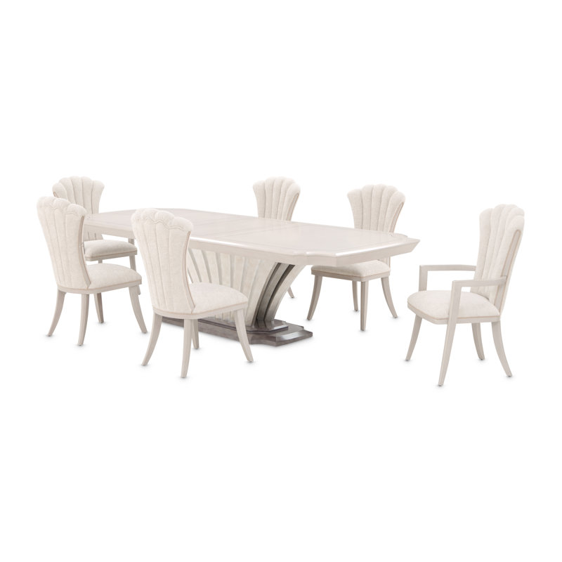 Fantosini 9 - Piece Extendable Dining Set, 7 Pieces: Table, 6 Chairs
