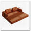 Canapé-lit convertible en velours côtelé avec coussin cylindrique Corduroy-1903176728