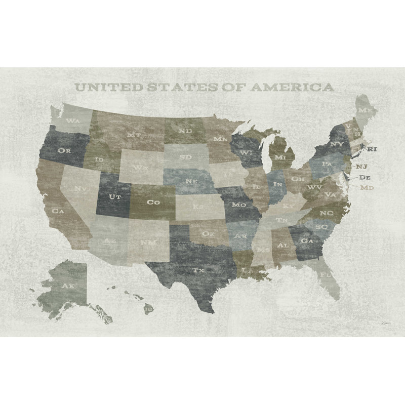 " Slate US Map " by Sue Schlabach, 20" H x 30" W