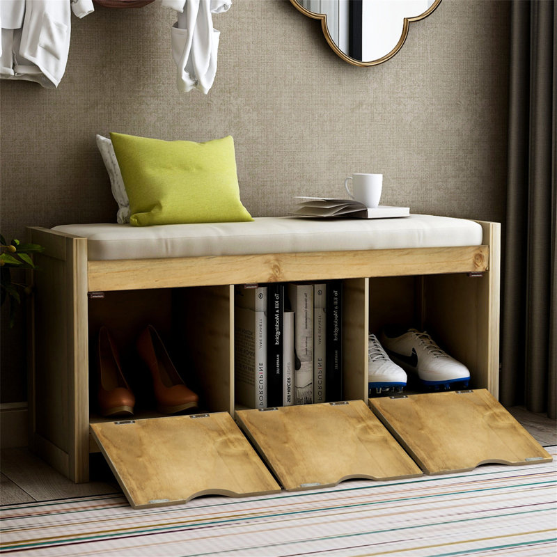 Banc de rangement Adelaja, Brun
