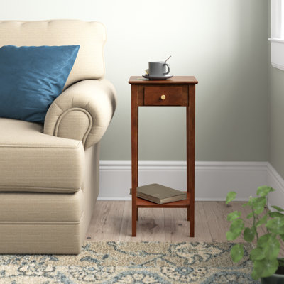 Amreece Solid Wood End Table with Storage