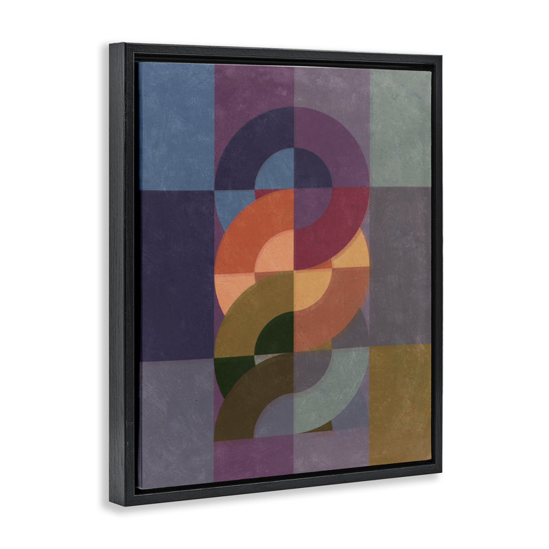  Art mural moderne sur toile flottante encadrée par Victoria Barnes, H 31 po x l 25 po, Cadre flottant noir de jais